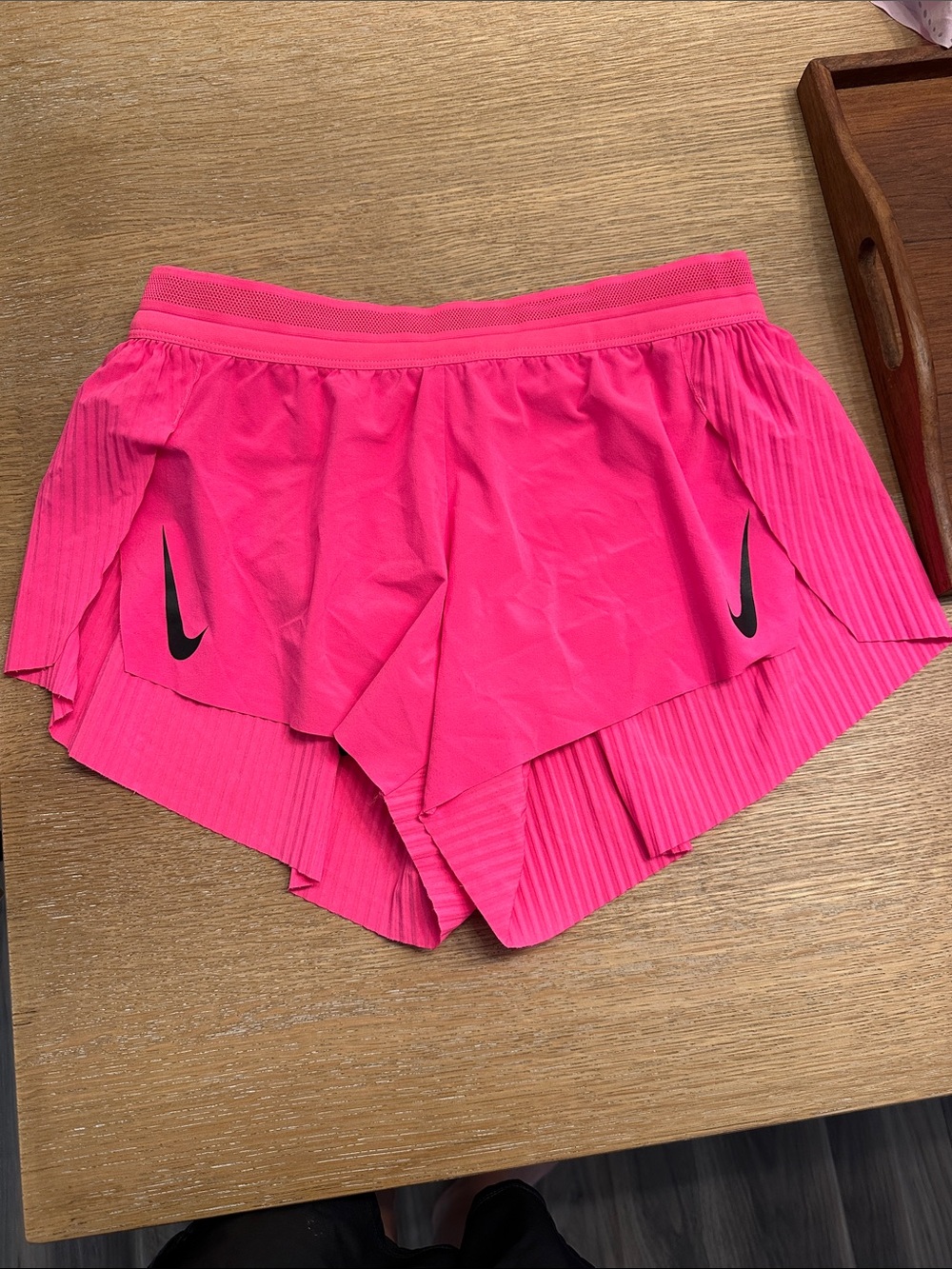 Nike Hot Pink Aeroswift Running Shorts with Black Swoosh
